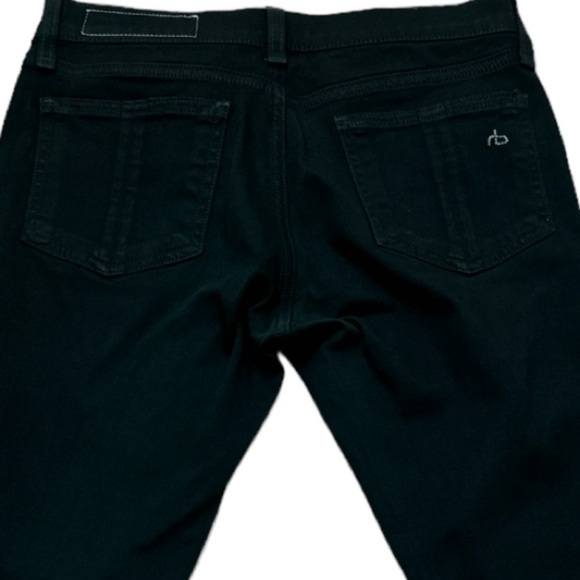 Rag & Bone Legging Faux Front Pockets  Black w/ Greenish Hue Size 25 - Picture 2 of 11